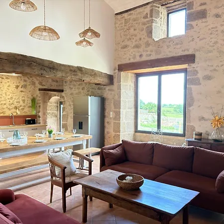 Les Belles Pierres, Longere De Charme Et Authentique Vue Campagne, 3 Min Puy Dufou Ferienhaus *